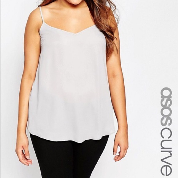 NWT ASOS Curve Woven Swing Camisole Gray 24 - Picture 1 of 4
